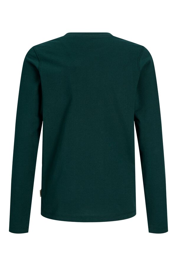 Jack & Jones Junior T-shirt regular manga comprida verde