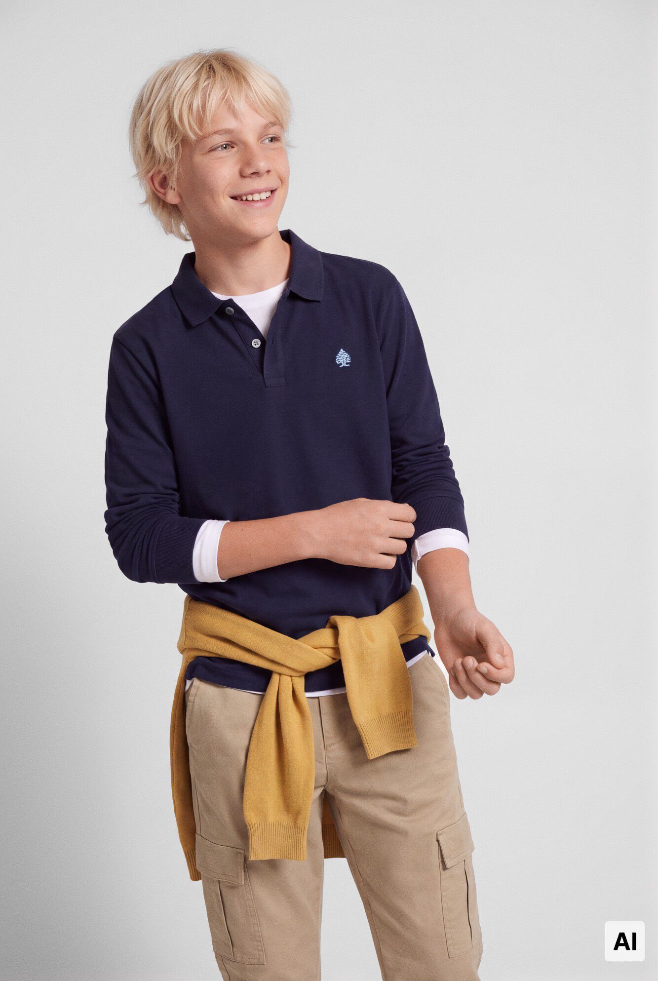 Springfield Kids Dečija osnovna polo majica dugih rukava