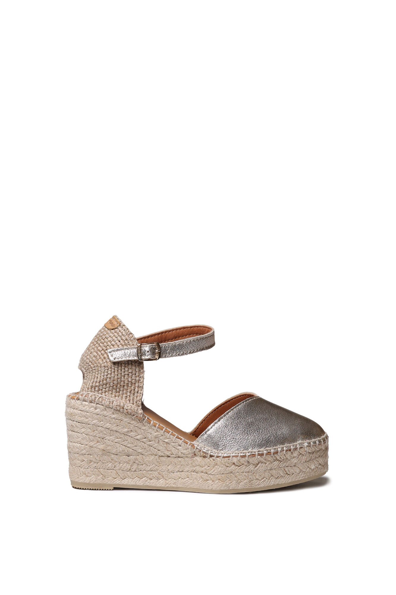 Toni Pons Alpargata en piel con cu&ntilde;a