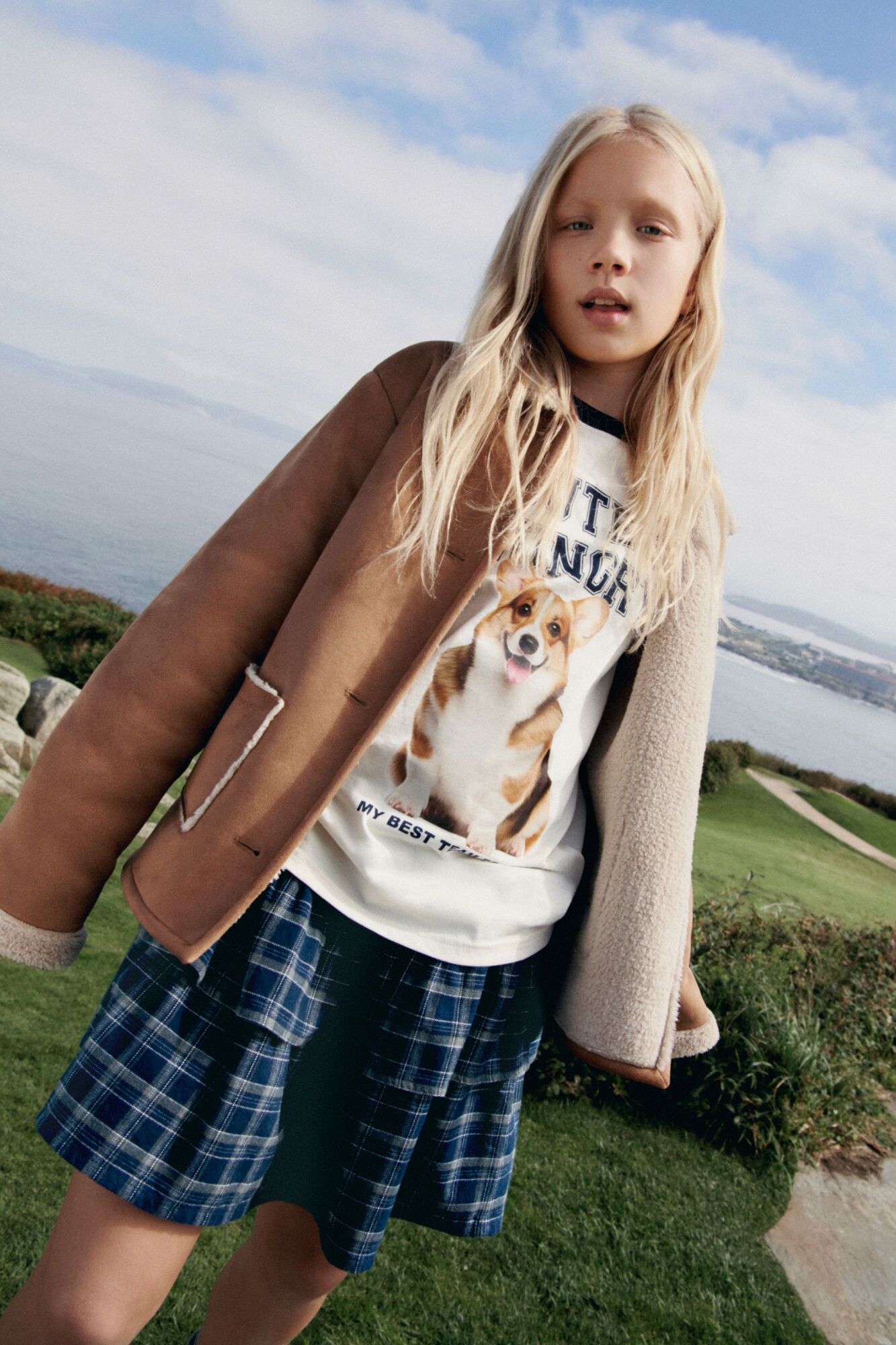 Springfield Kids Falda de cuadros con volantes ni&ntilde;a