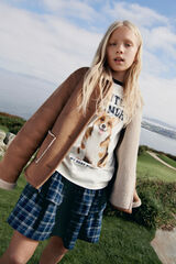 Springfield Kids Karirana suknja sa karnerima za devojčice Plava