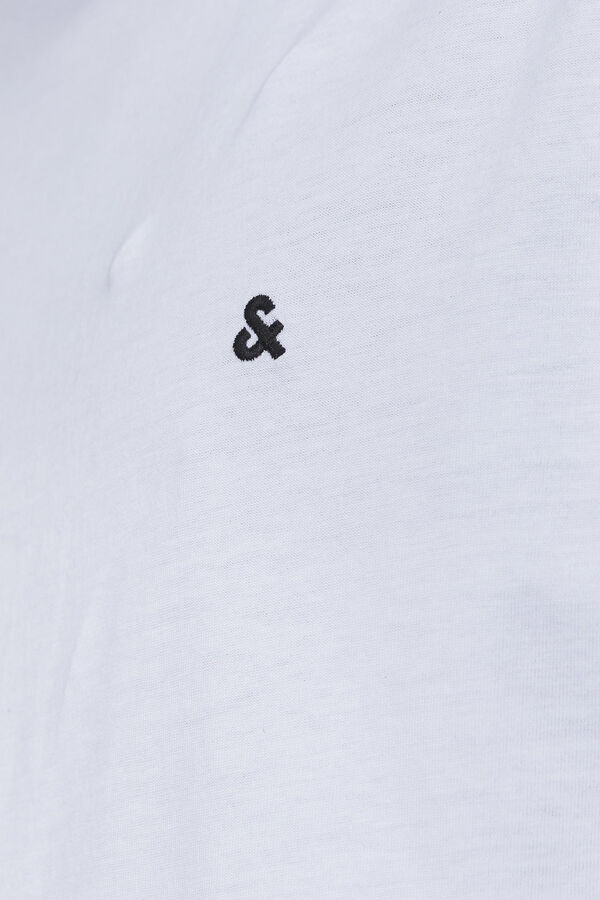 Jack & Jones Camiseta lisa com corte padr&atilde;o branco