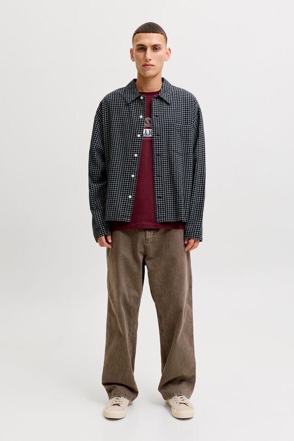 Jack & Jones Camiseta regular estampada morado/lila