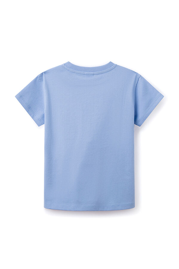 Springfield Girls' T-shirt with crochet pocket indigo blue