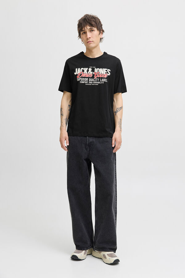 Jack & Jones Regular fit printed t-shirt black
