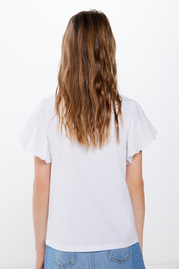 Springfield T-shirt com folhos para menina branco
