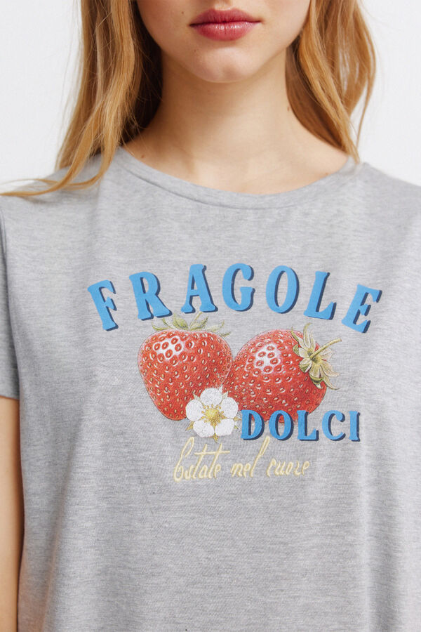 Springfield Majica sa printom voća Siva