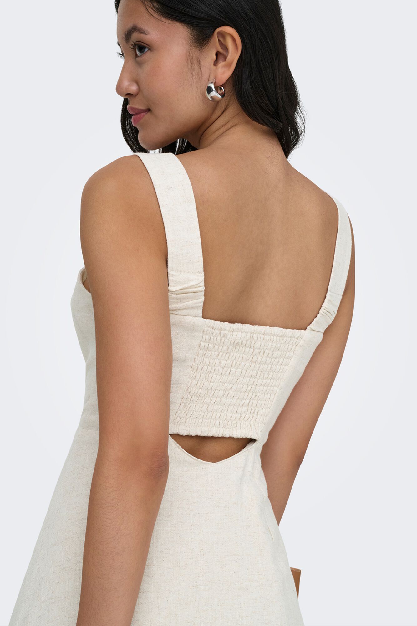 Only Vestido curto de linho