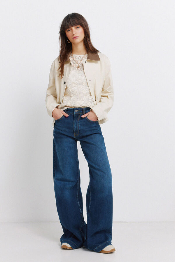 Springfield Pletena majica dugih rukava Bež