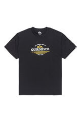 Quiksilver Linha Tipo - Camiseta para homem manga curta preto