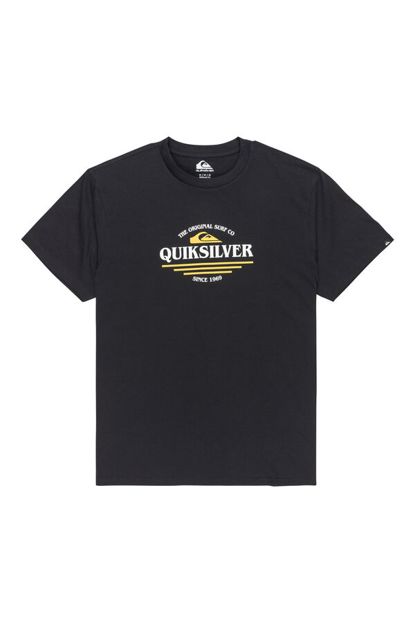 Quiksilver Linha Tipo - Camiseta para homem manga curta preto