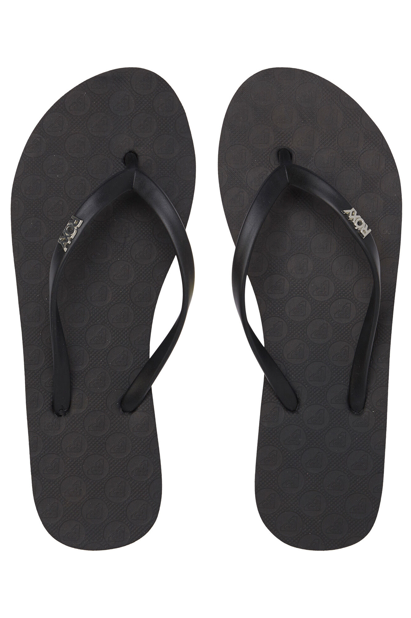 Roxy Chanclas tiras logo met&aacute;lico