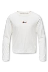 Only Girls Camiseta de manga larga blanco
