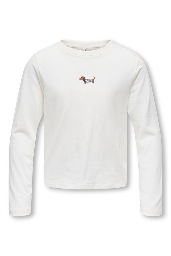 Only Girls Camiseta de manga larga blanco