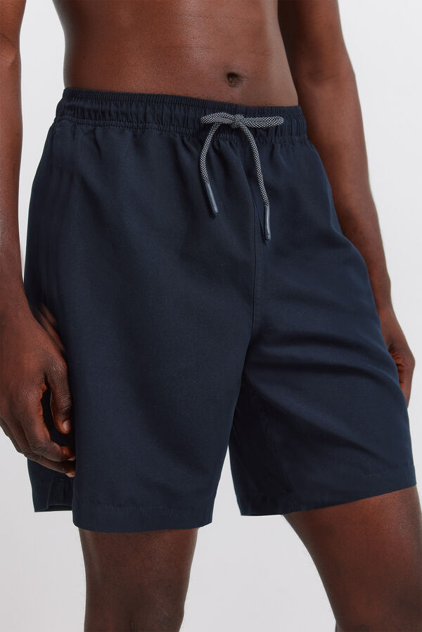 Springfield Jednobojni dugački kupaći kostim Plava