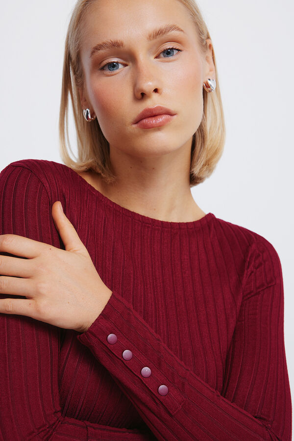 Springfield Rebrasta majica sa čamcem majica Bordo