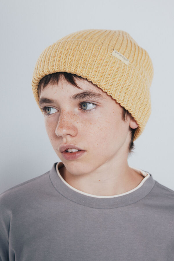 Springfield Kids Gorro de punto amarillo