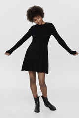 Only Vestido curto canelado  preto