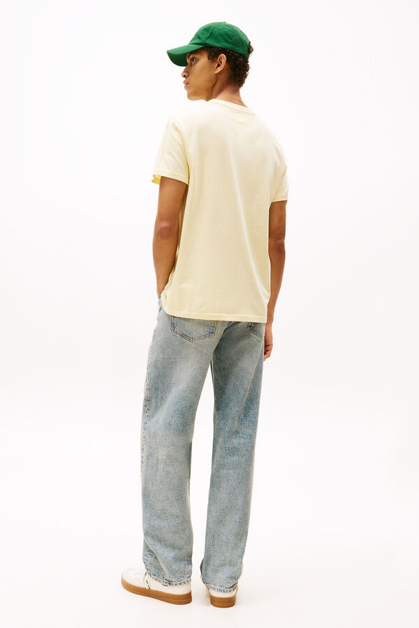 Tommy Jeans Camiseta de hombre amarillo