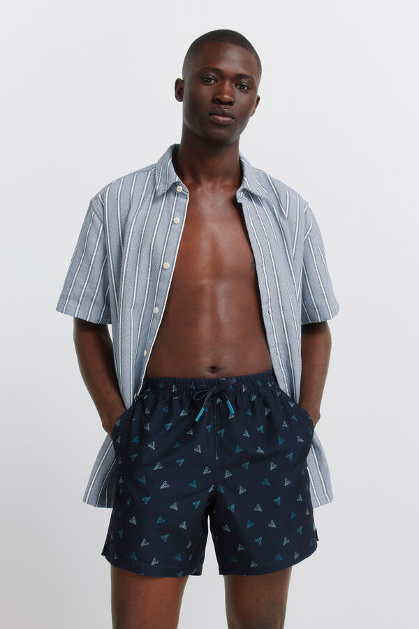 Springfield Kupaći kostim sa printom jastoga Plava