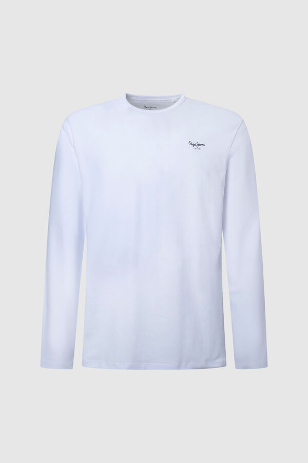 Pepe Jeans T-shirt manga comprida slim branco