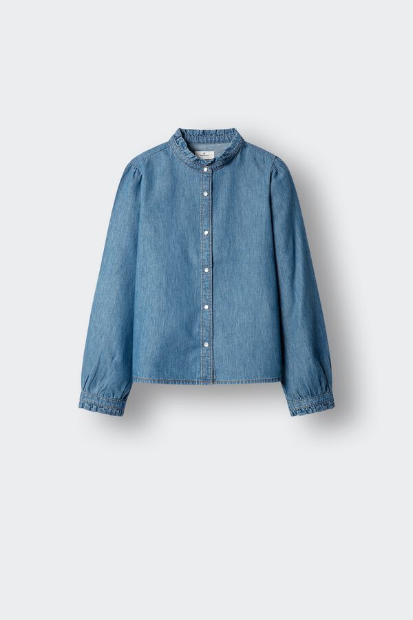 Springfield Kids Devojčija teksas bluza Plava