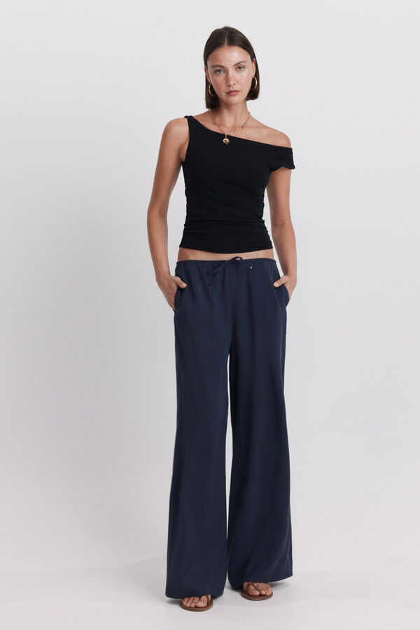 Springfield Jogger pantalone &scaron;irokih nogavica Plava