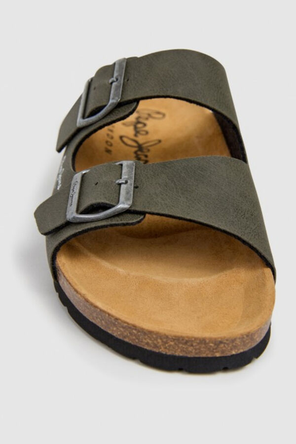 Pepe Jeans Sandalias anat&oacute;micas doble hebilla kaki