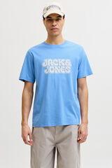 Jack & Jones Camiseta print frontal azul