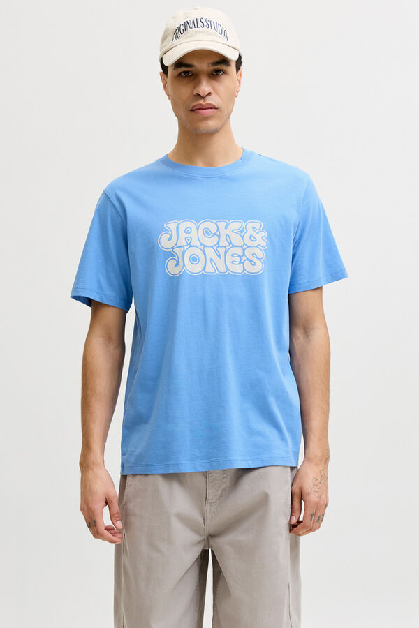 Jack & Jones Camiseta print frontal azul