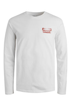 Springfield Camiseta manga larga print logo blanco
