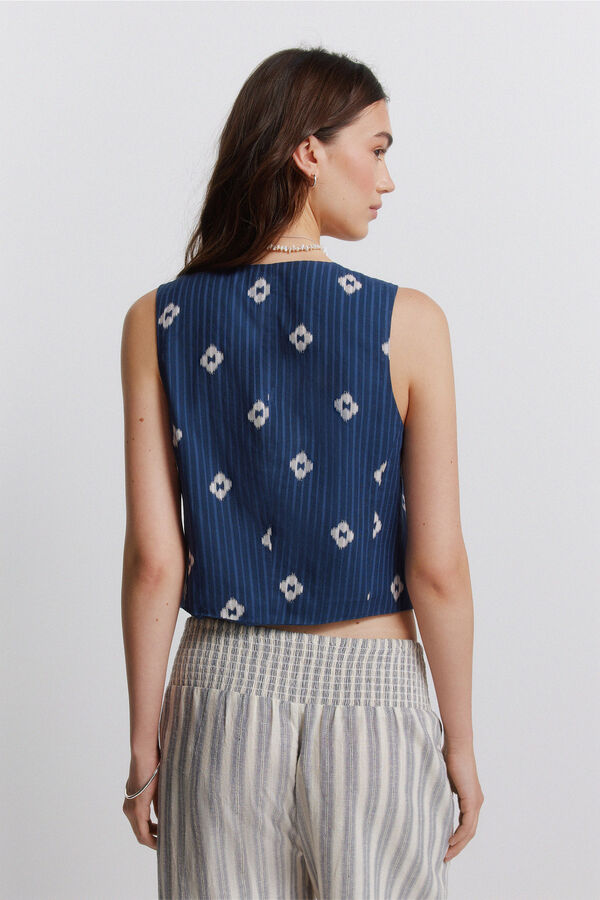 Springfield Prsluk sa printom i učkurima Plava