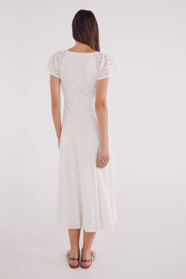 Springfield Midi dress with openwork white