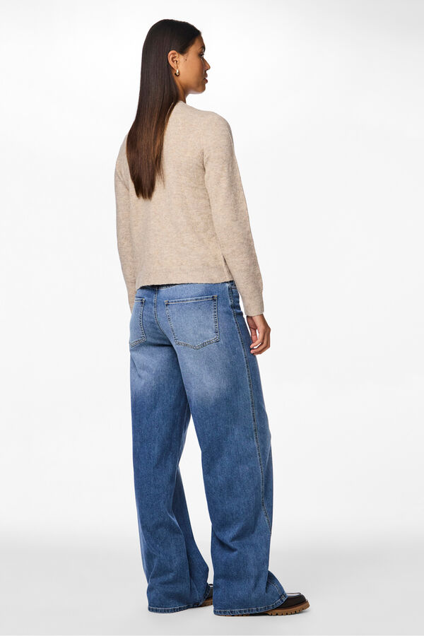 Pieces C&aacute;rdigan botones cuello redondo gris