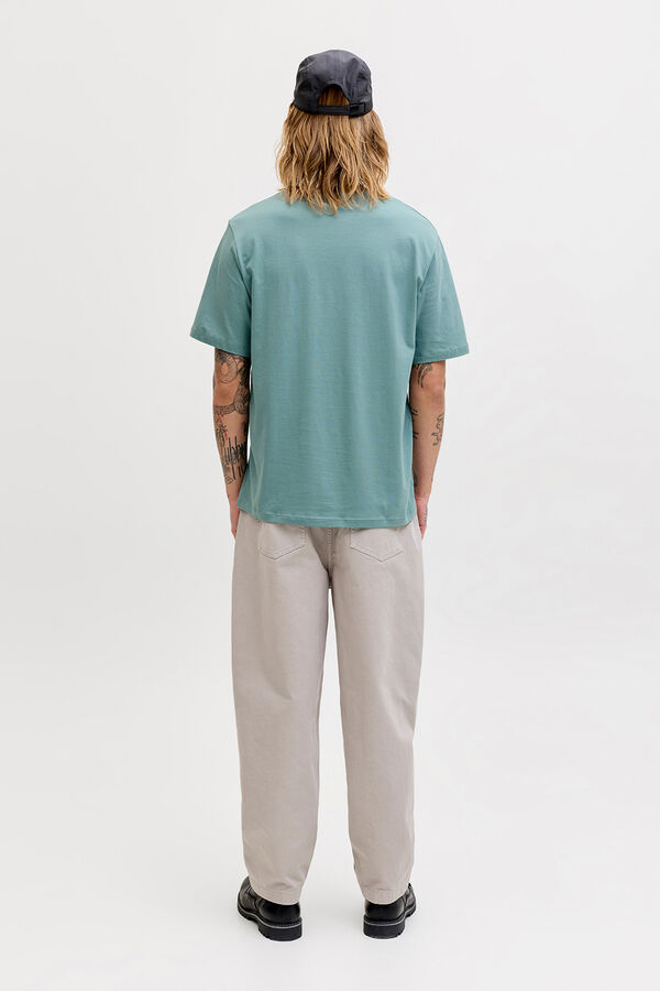 Jack & Jones Camiseta regular fit algod&oacute;n turquesa