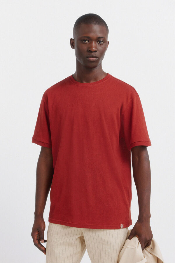Springfield T-shirt r&uacute;stica vermelho