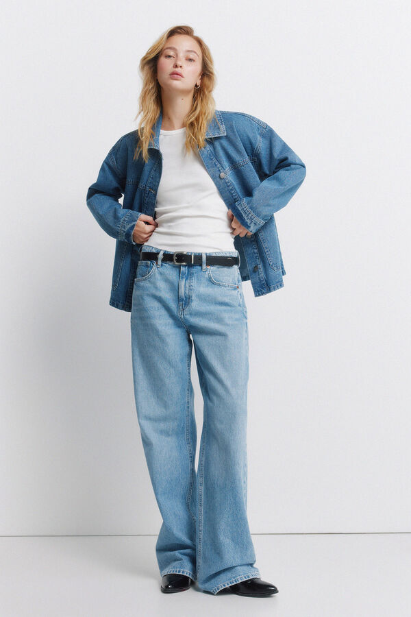 Springfield Osnovna majica sa sportskim leđima Bela