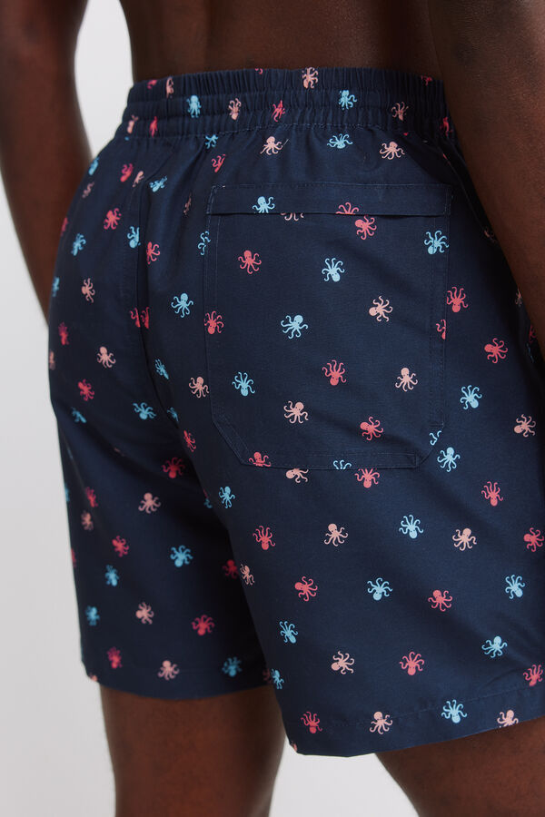 Springfield Kupaći kostim sa printom hobotnice Plava