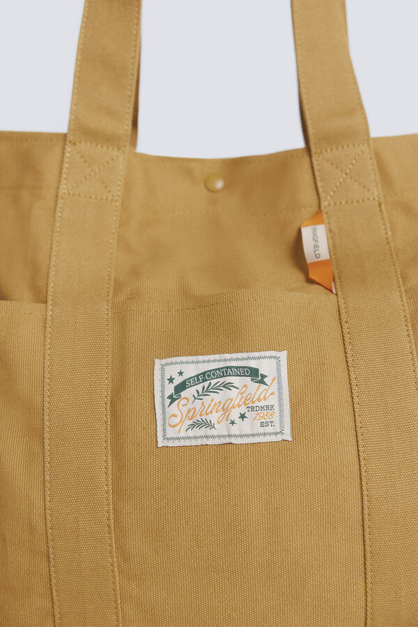 Springfield Bolsa viaje tejido canvas beige