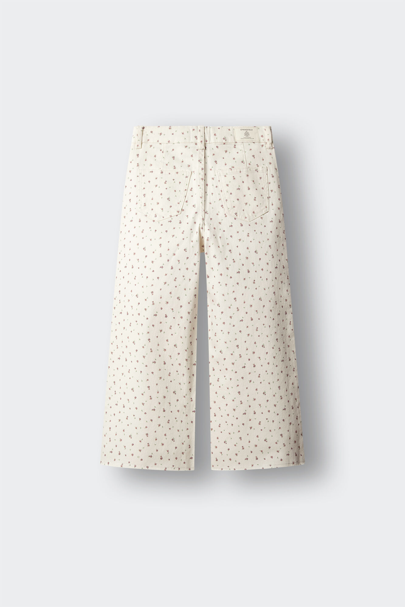 Springfield Kids Dečije culotte pantalone od kepera sa cvetnim printom