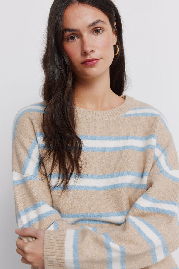 Springfield Džemper sa spu&scaron;tenim ramenima Bež