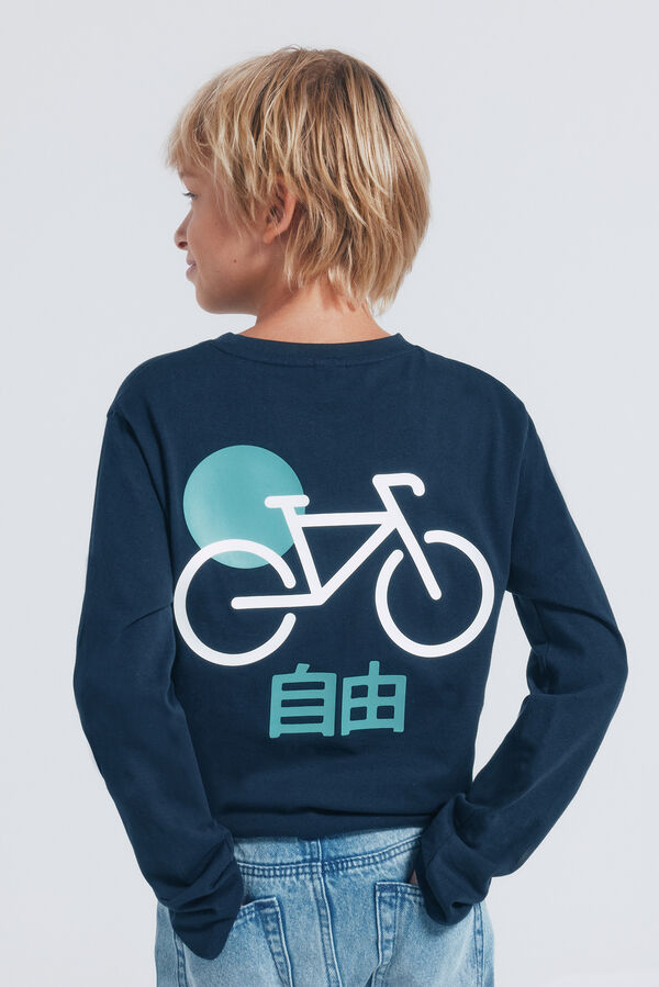 Springfield Kids Japan bike long sleeve shirt for boys blue