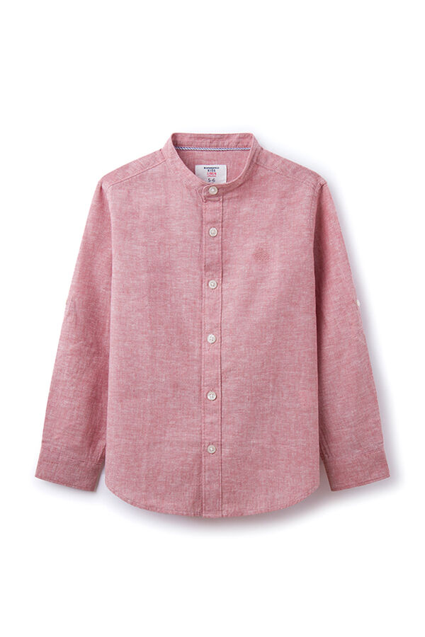 Springfield Boys' linen shirt pink