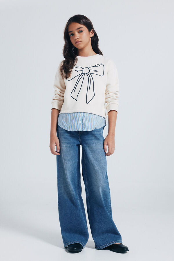 Springfield Kids Duks sa mašnom za devojčice Print