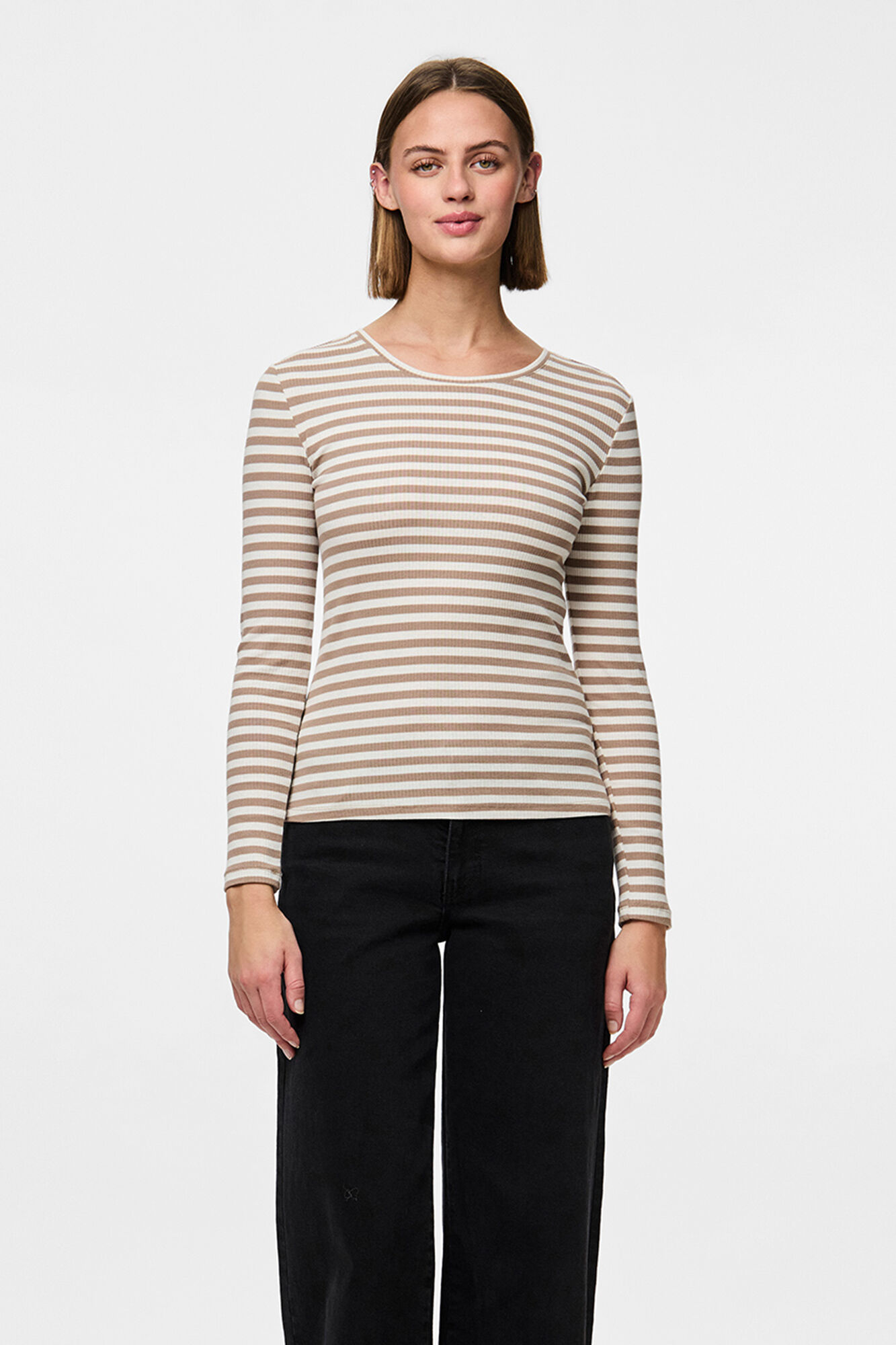 Pieces T-shirt riscas manga comprida