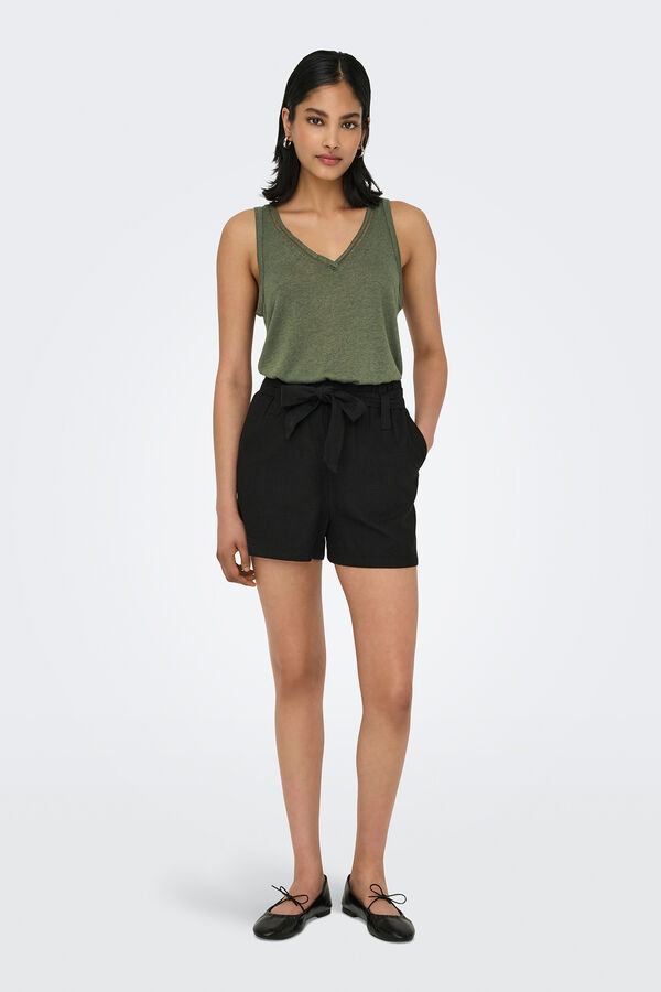 Only Camiseta regular fit tirantes verde