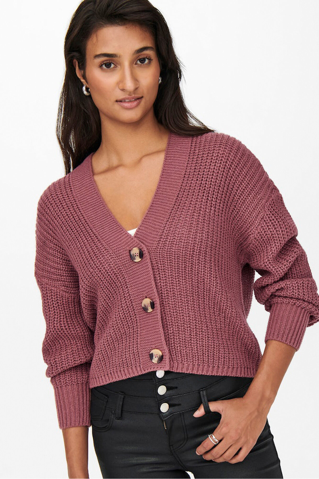 Only C&aacute;rdigan cierre de botones