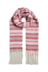 Pieces Bufanda rayas flecos coral