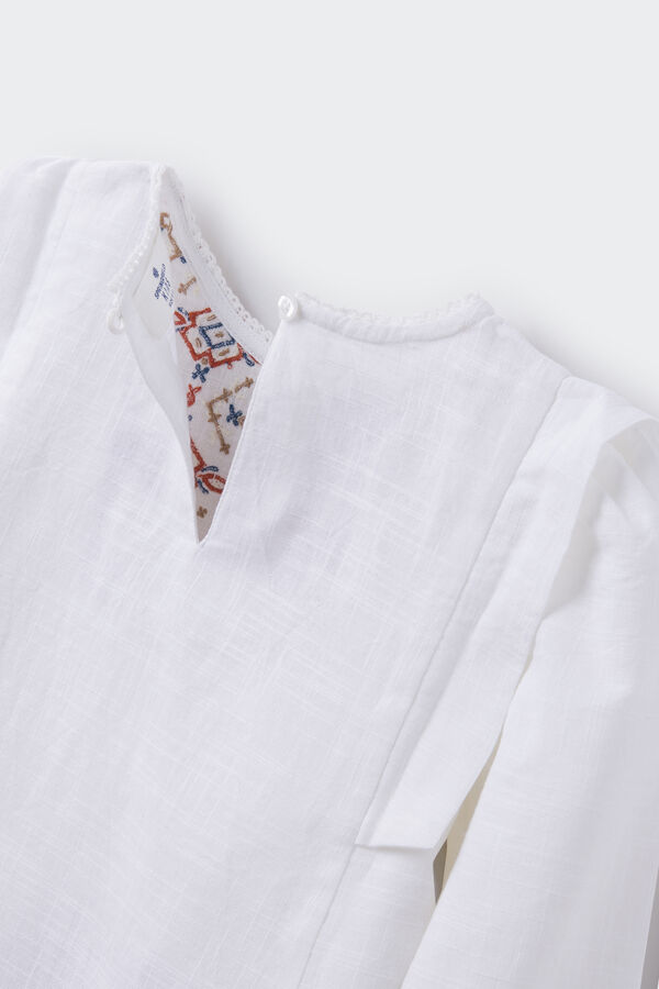Springfield Girls' embroidered blouse bijela