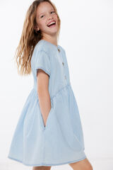 Springfield Vestido denim ligero niña azul medio